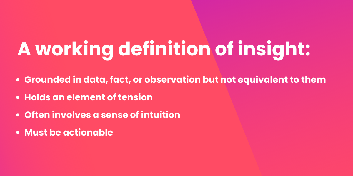 A working definition of insight 