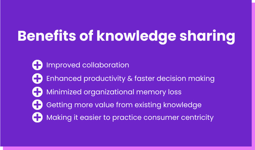 Benefits of knowledge sharing