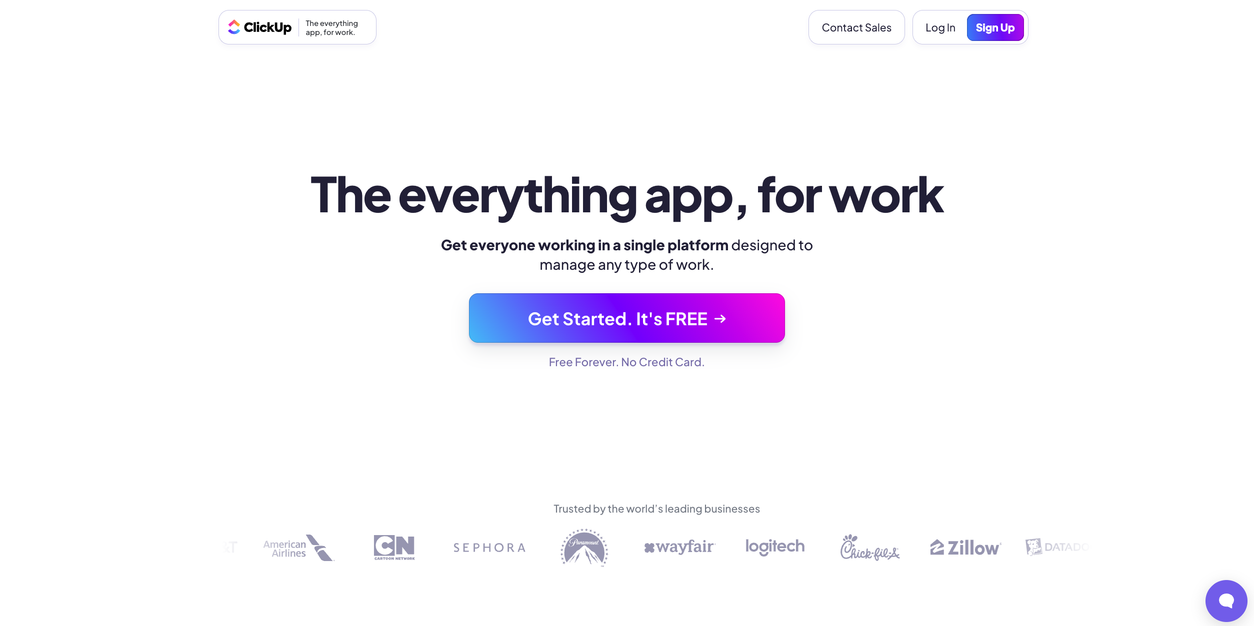 ClickUp screen