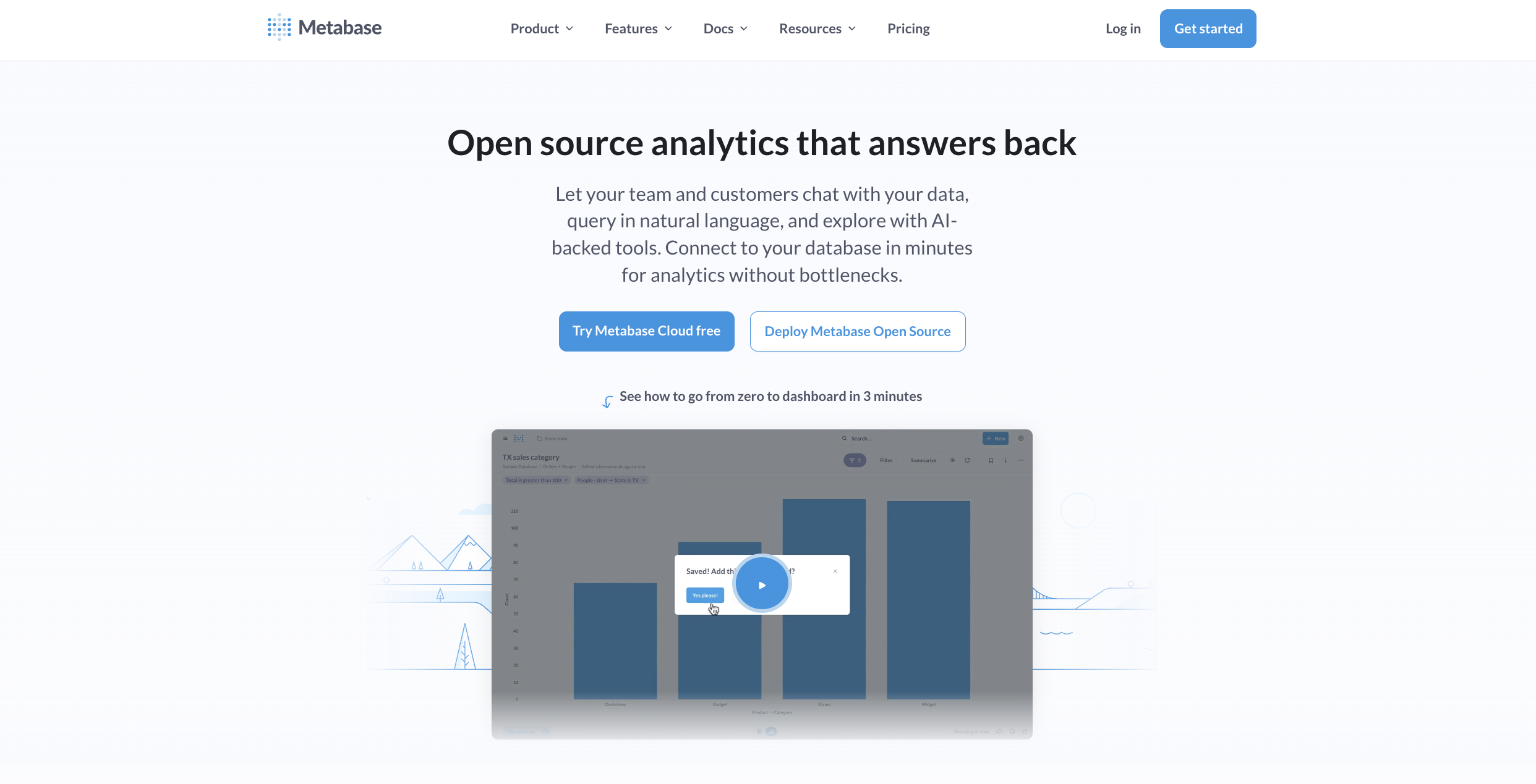 Metabase Cloud screen