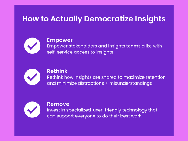 how to actually democratize insights