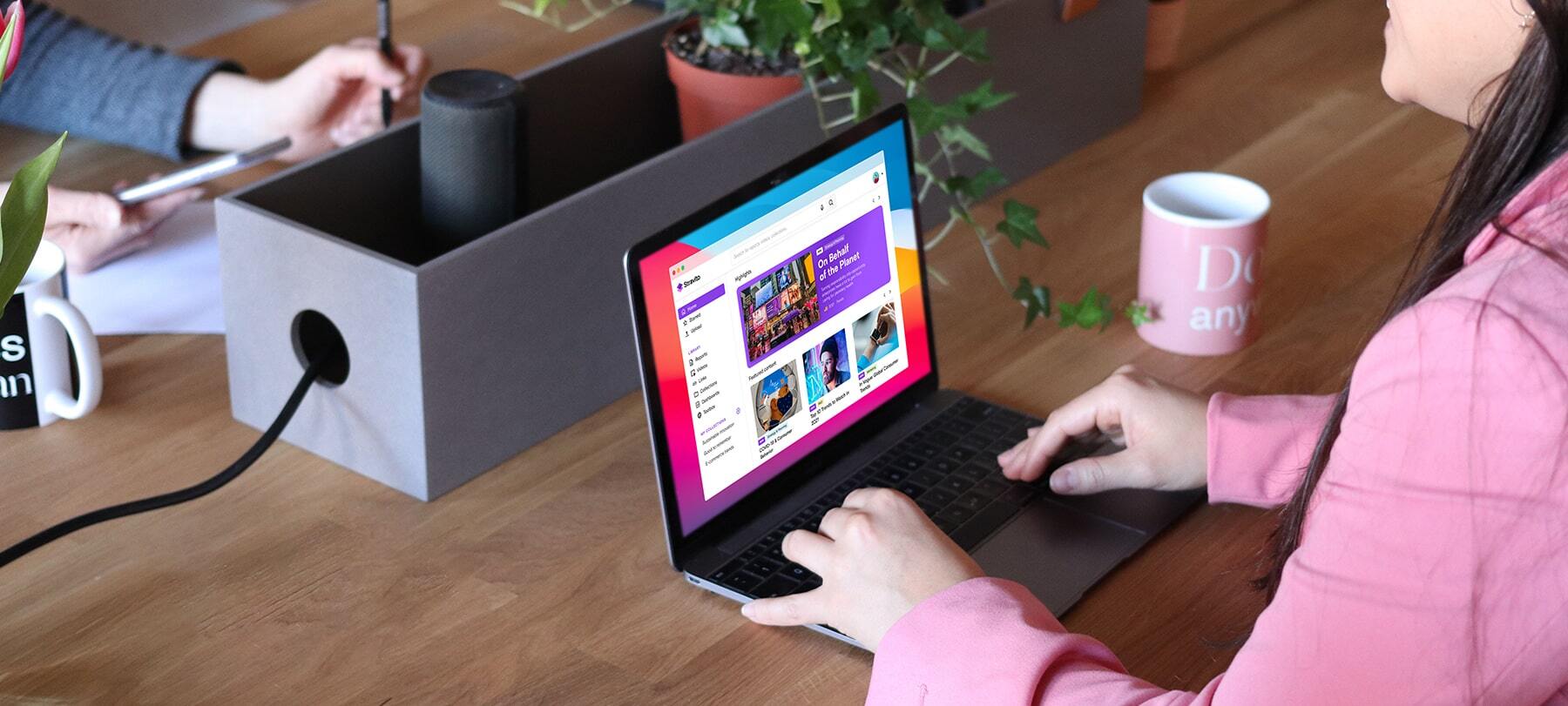 Person working on a computer 